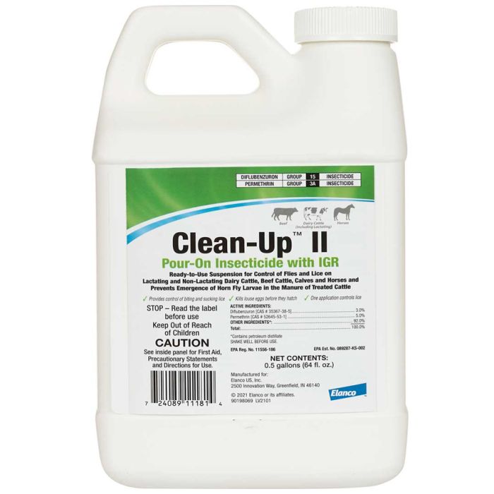 Clean-Up II Pour-On Insecticide (.5 Gallon)
