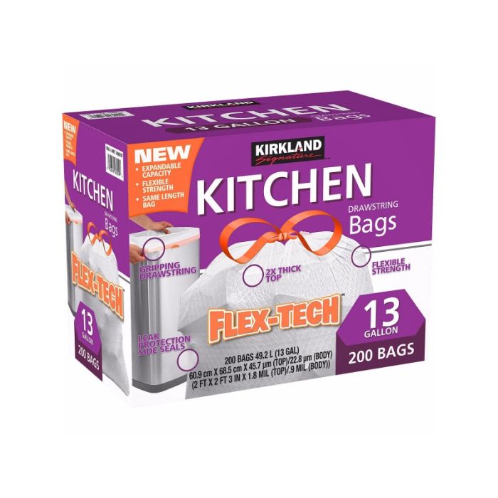 Kirkland - Scented Kitchen Drawstring Bags - Fresh Scent - 200 Bags (Damaged Packaging) - Best - View #6