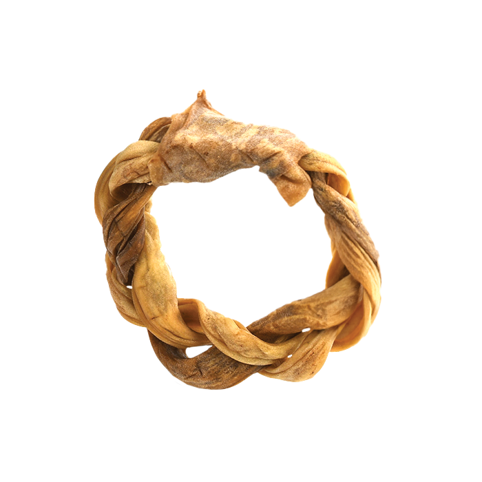 Dogginstix Braided Ring Lamb Collagen