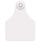 Duflex Blank Ear Tags Female & Buttons Large [White] (25 Count)