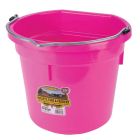 Duraflex Plastic Flatback Bucket [20 Quart] (Hot Pink)