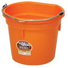 Duraflex Plastic Flatback Bucket [20 Quart] (Orange)