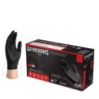 GloveWorks Black Nitrile Gloves [Large] (100 Count)