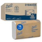 Kimberly-Clark 1840 Scott Multifold Paper Hand Towels, 9-1/5" x 9-2/5", White (4000 / Case)