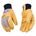 Kinco Lined Grain Leather Palm w/Knit Wrist Gloves 1927KW [Kids Med]