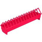Little Giant Plastic Poultry Trough Feeder Heavy Duty Plastic Poultry Trough Feeder with Narrow Spacing [20 in]