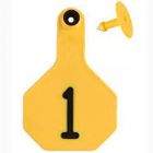 Y-TEX 3-Star Ear Tag & Button [Yellow] (Numbered 1-25)