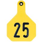 Y-Tex 7912151 Large Four Star Numbered Female Ear Tag and Male Ear Tag [Yellow] (151-175) (25 ct)
