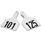 Z-Tag 700 2500-191 Numbered Cow One Piece No Snag Ear Tag [White] [101-125] (25 ct)
