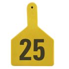 Z-Tag 700 2500-380 Calf Longneck One Piece No Snag Ear Tag [Yellow] (26-50) (25 ct)
