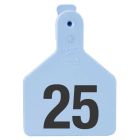 Z-Tag Calf Shortneck Ear Tag Numbered 26 thru 50 (Blue) [25 ct]