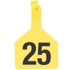 Z-Tag Cow One-Piece NO SNAG Tag [Yellow] (Numbered 1 thru 25)
