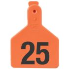 Z Calf Shortneck Ear Tag [Orange] (Numbered 1 thru 25)
