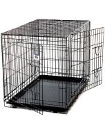 Double Door Pet Wire Crate 154758 (Black) [xl]
