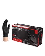 GloveWorks Black Nitrile Gloves [Large] (100 Count)