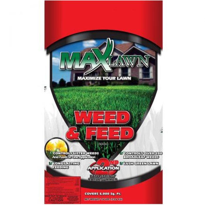 Weed and outlet feed for lawns