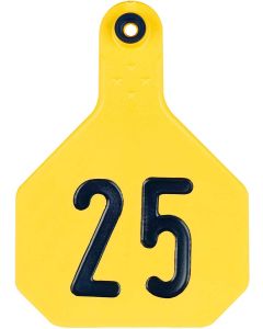 Y-TEX 4-Star Ear Tag & Button 1-25 (Yellow) [25 ct]