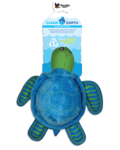 Spunky Pup 7254 Small Clean Earth Blue Plush Turtle