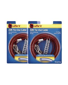 Heavy Duty Cable Tie-Out w/Spring [30 ft]