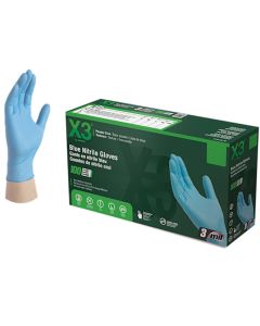 Ammex X346100 Powder Free Nitrile Industrial Glove [Large] [3 mil] (100 ct)