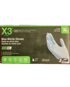 Ammex X348100 Powder Free Nitrile Industrial Glove [XL] [3 mil] (100 ct)
