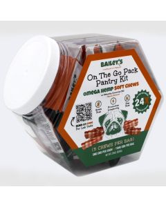 Bailey's BCBDHP24 Bailey's CBD Omega Hemp Soft Chews On The Go Pantry Pack Kit [24 ct]