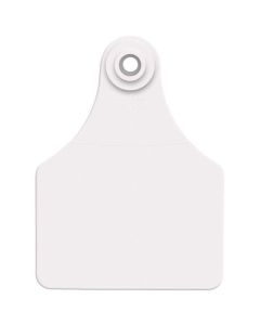 Duflex Blank Ear Tags Female & Buttons Large [White] (25 Count)