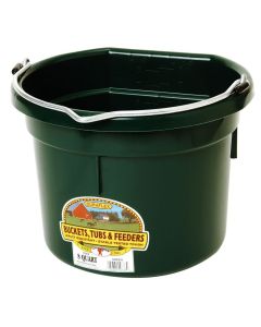 Duraflex Plastic Flatback 8 Quart Bucket [Green]