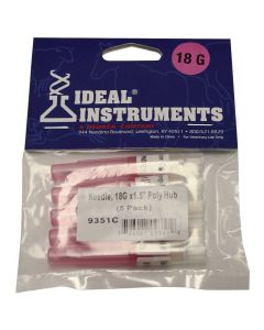 Ideal Poly Hub Disposable Needles [18GA x 1 1/2"] (5 Count)