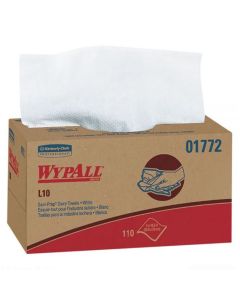 Kimberly Clark Safety 1772 WYPALL L10 White Dairy Towel, 9" x 10.25" (Pack of 1980)