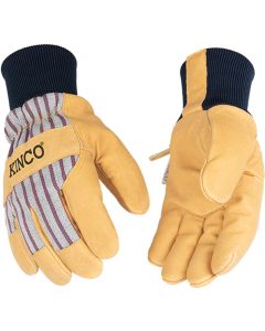 Kinco Lined Grain Leather Palm w/Knit Wrist Gloves 1927KW [XXL]