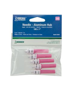 Neogen 9347 Disposable Aluminum Hub Needle [18 x 1"] (5 ct)