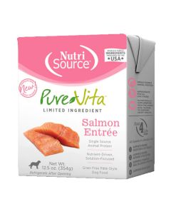 NutriSource 96202 Grain Free Pure Vita Salmon Entree Dog Food [12.5 oz] (12 ct)
