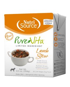 NutriSource 96206 Pure Vita Dog Food [Lamb Stew] [12.5 oz] (12 ct)
