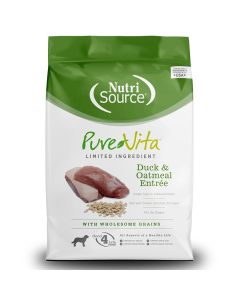 NutriSource 17101 Pure Vita Dog Food [Duck and Oatmeal] (15 Ib)