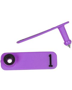 Y-Tex 5316026L Sheep Numbered Two Piece Laser Ear Tag [Purple] (26-50) (25 ct)