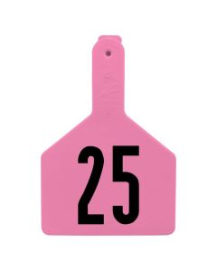 Z-Tag 700 2500-617 Cow Size Numbered Ear Tag [Pink] (51-75) (25 ct)