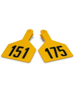 Z-Tag 700 Cow Numbered One Piece No Snag Ear Tag [Yellow] (151-175) (25 ct)