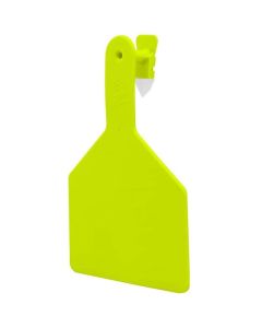 Z-Tag Calf Long Neck One Piece No Snag Blank Ear Tag [Chartreuse] (25 ct)