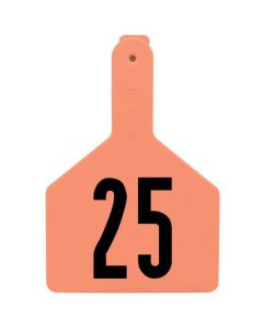 Z-Tag 700 2500-580 Cow Numbered One Piece No Snag Ear Tag [Orange] (76-100) (25 ct)
