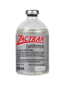 Zactran (gamithromycin) for Beef & Non-Lactating Dairy Cattle