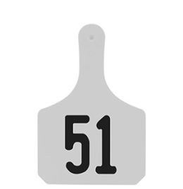 Y-Tex White Cow Numbered Ear Tag [51-75] (25ct)