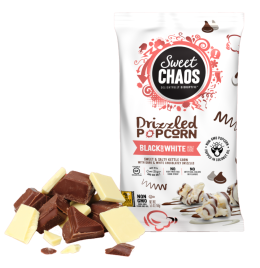 Sweet Chaos Black and White Drizzled Popcorn [5.5oz]