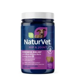 NaturVet Hemp Aches and Discomfort Dog Soft Chew Supplement [60ct]