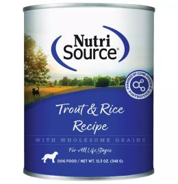NutriSource Trout & Rice Dog Food Cans 12.3oz [12ct]