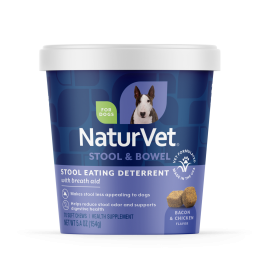 NaturVet Coprophagia Stool Eating Deterrent Dog Soft Chews [70ct]