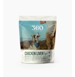 360 Pet Nutrition Freeze-Dried Chicken Liver Dog Treats [4oz]