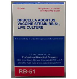 Colorado Serum 62513 Brucella Abortus Strain RB-51 [50 mL] (25 ds)