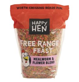 Durvet 089-17805 Happy Hen Free Range Feast Mealworm and Flower Blend [2 Ib] (4 ct)