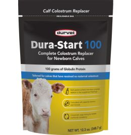 Durvet Dura-Start 100 Colostrum Newborn Calves Colostrum Replacer Powder [12.3oz]